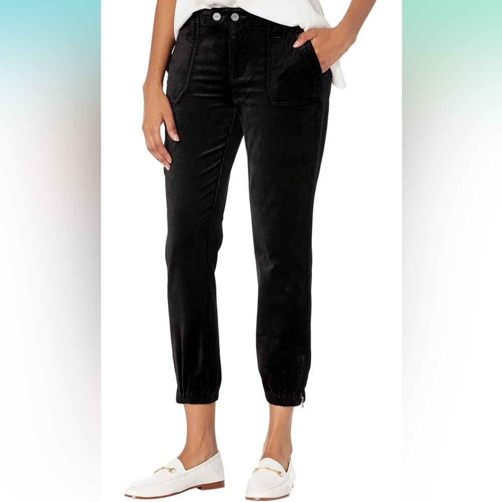 PAIGE Women's Mayslie Mid Rise Lustrous Velvet Jogger